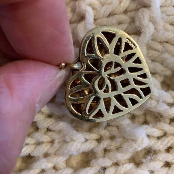 14 Kt Gold Enhancer with emerald- Rubies-And Sap - Picture 3 of 7